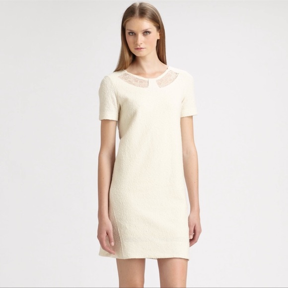 Marc by Marc Jacobs NWT Hawthorne Lace Collar Cream Wool Dress Size XS - Picture 2 of 16